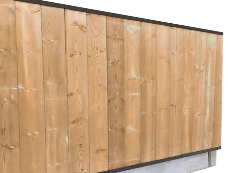 Tuinwand Thermowood effen verticaal