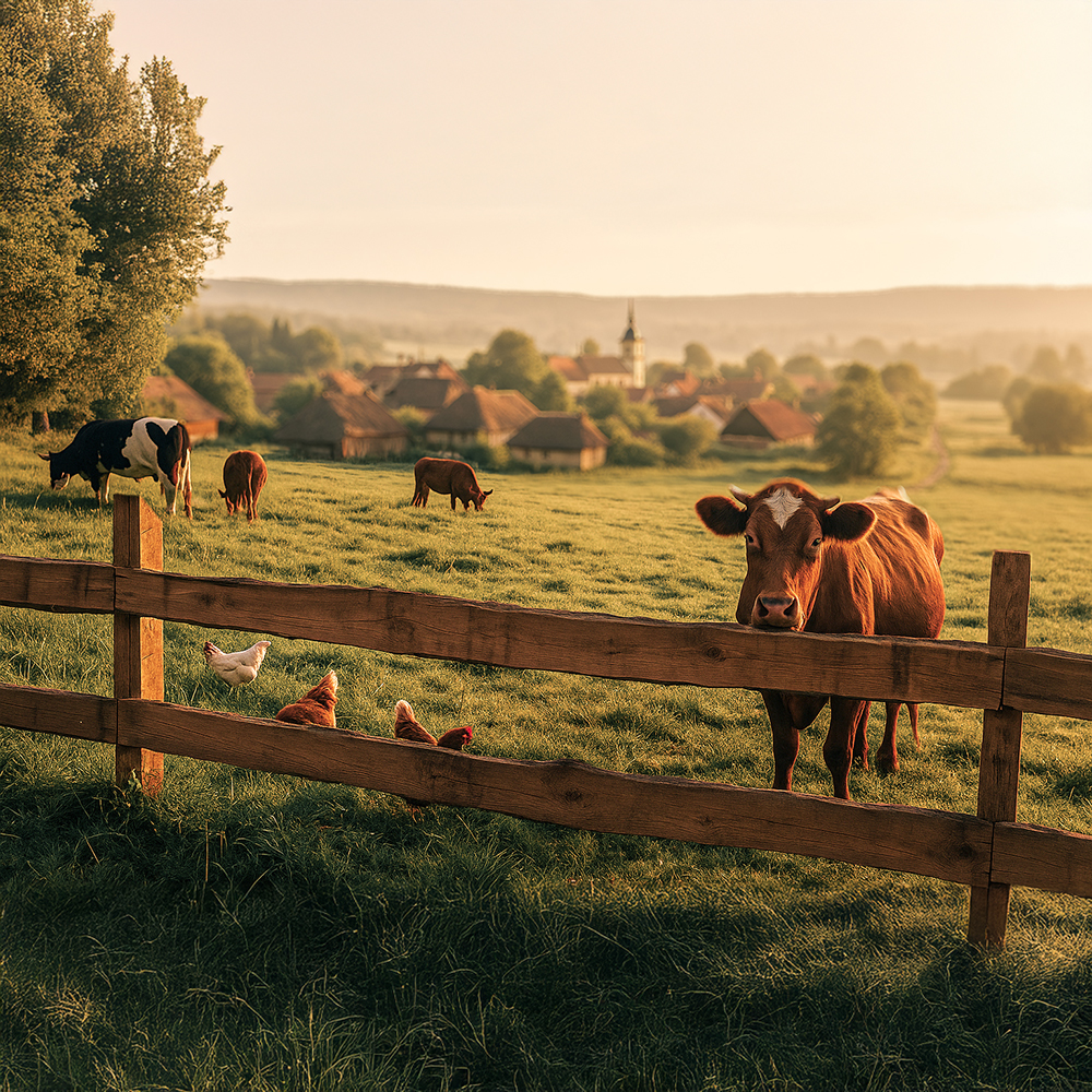 Robinia paardenomheining - Platteland