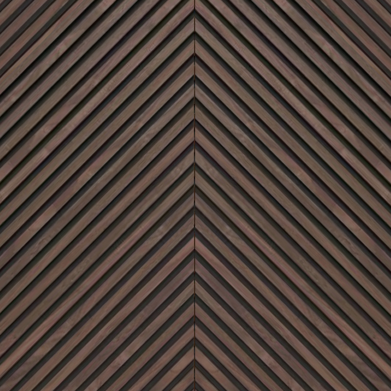 Akoestisch wandpaneel hongaars punt - Walnoot