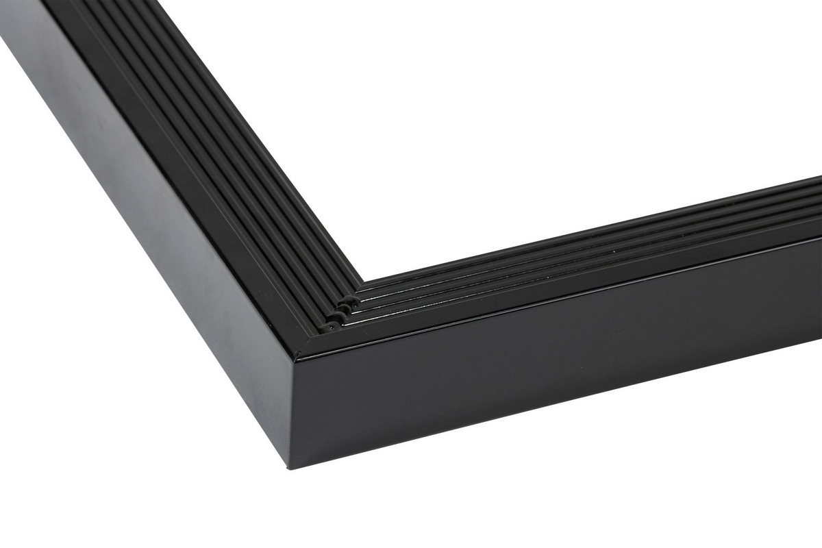 Aluminium daktrim buitenhoek - Zwart