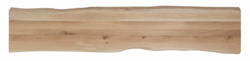 Eiken zitbankje/tafelblad boomstam - 220 cm lang