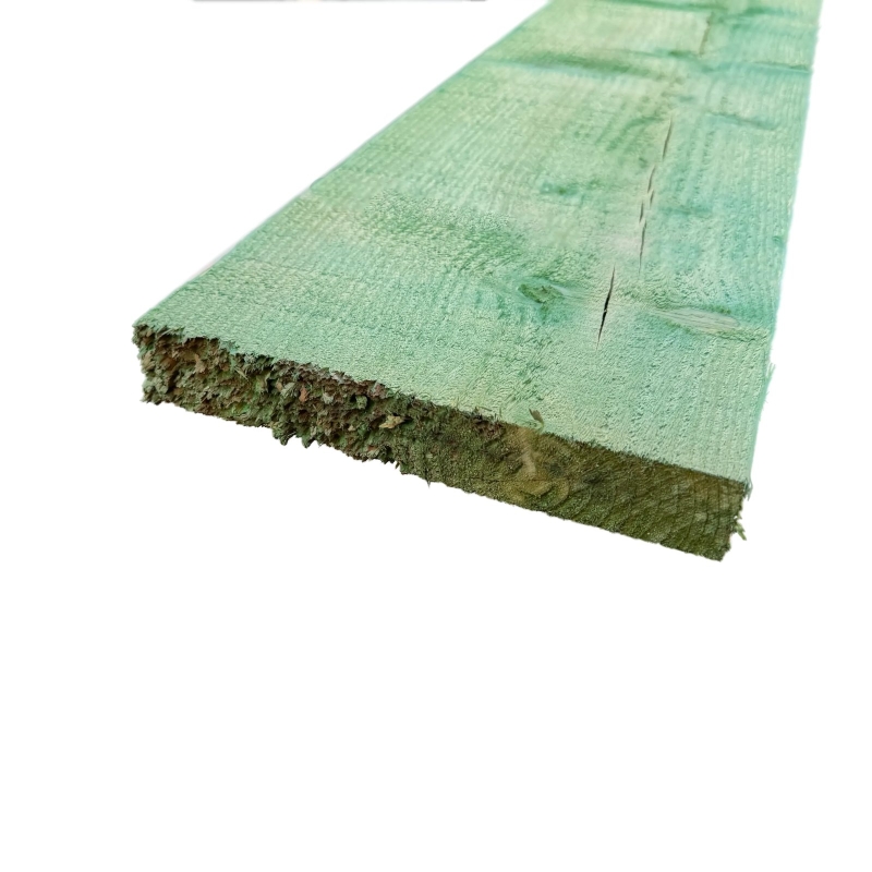 Vuren plank brut - 25 x 150 mm - gedrenkt