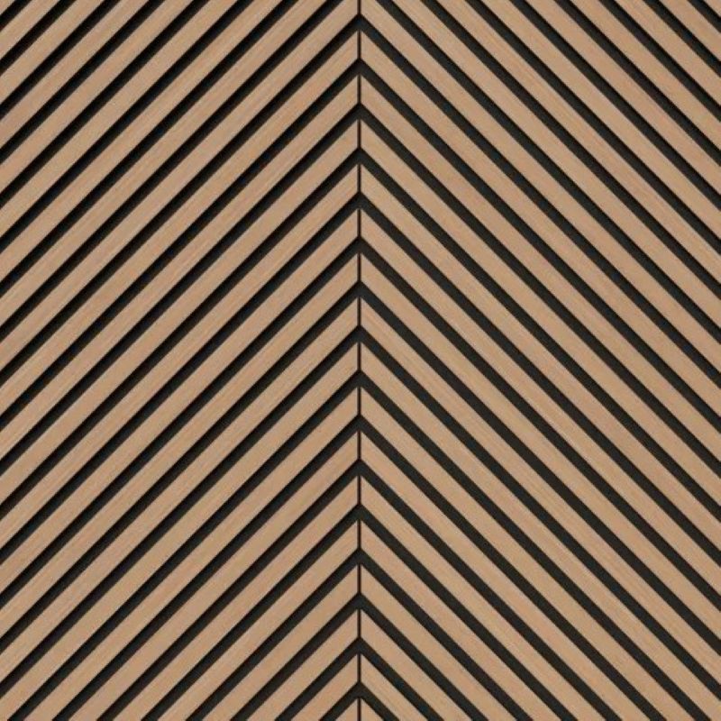 Akoestisch wandpaneel hongaars punt - Light oak