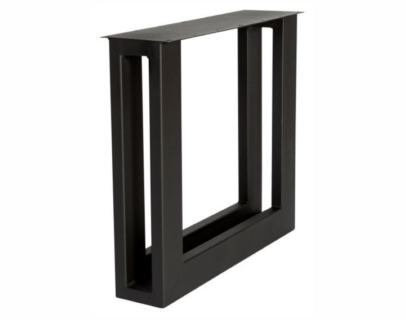 Zwart metalen onderstel - Model dubbele U