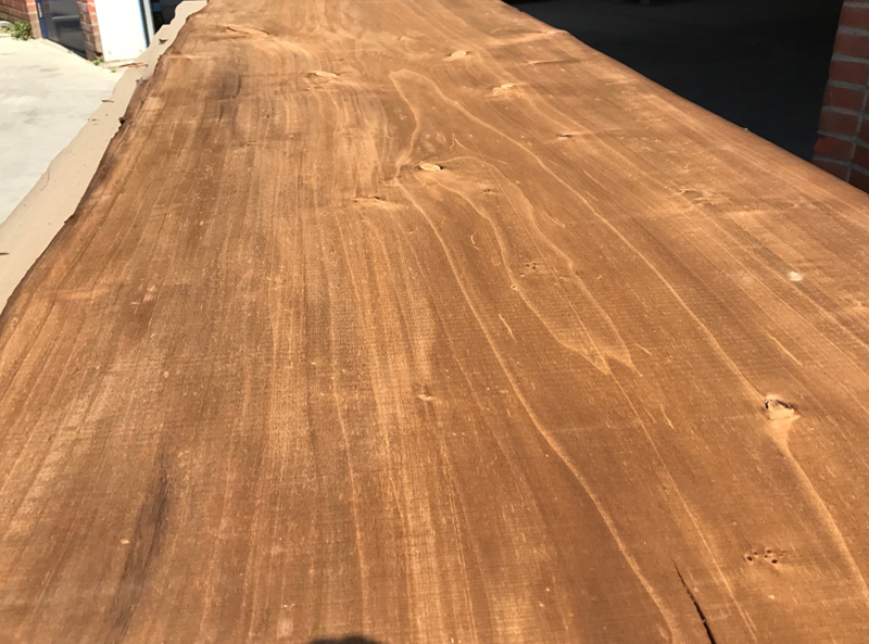 Populieren eettafel/tafelblad boomstam - 250 cm lang