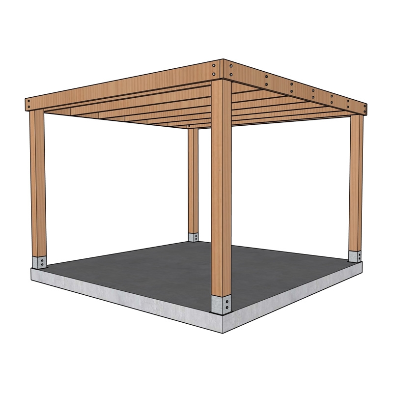 Douglas pergola Syrah - 3 x 3 m