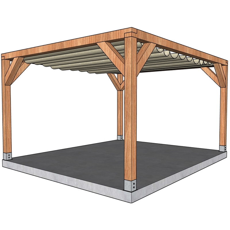 Douglas pergola Bohème - 3,3 x 4 m