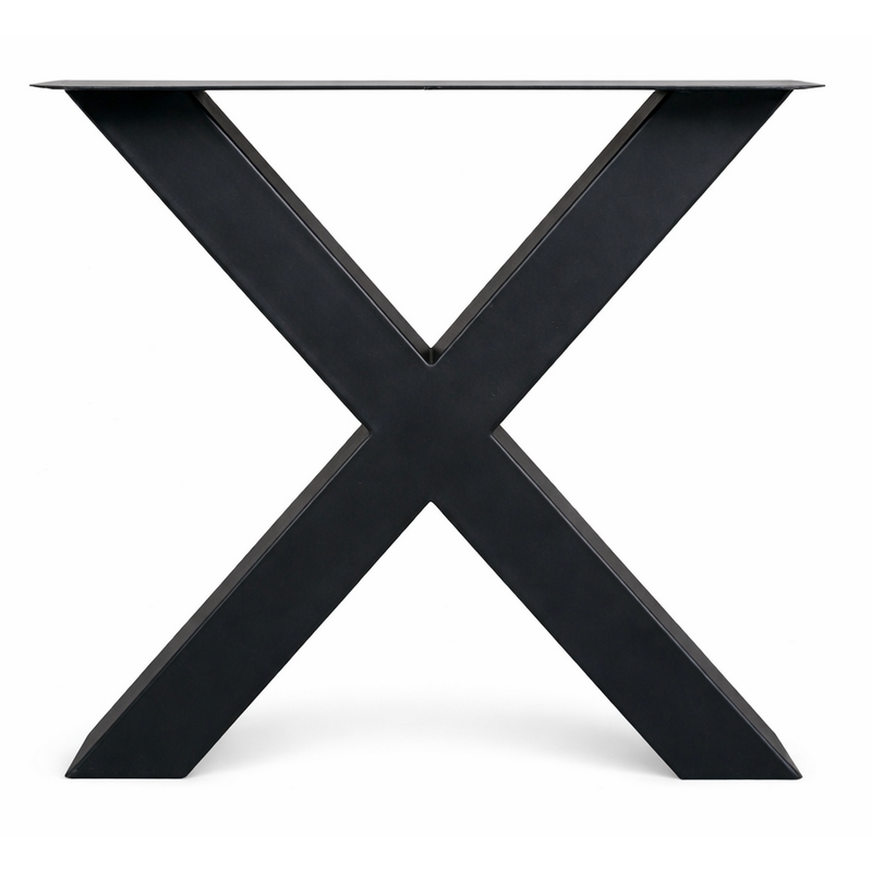 Metalen X (tafel)onderstel - mat zwart