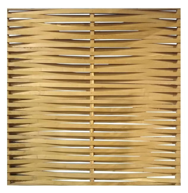 Robinia vlechtscherm - recht bezaagd