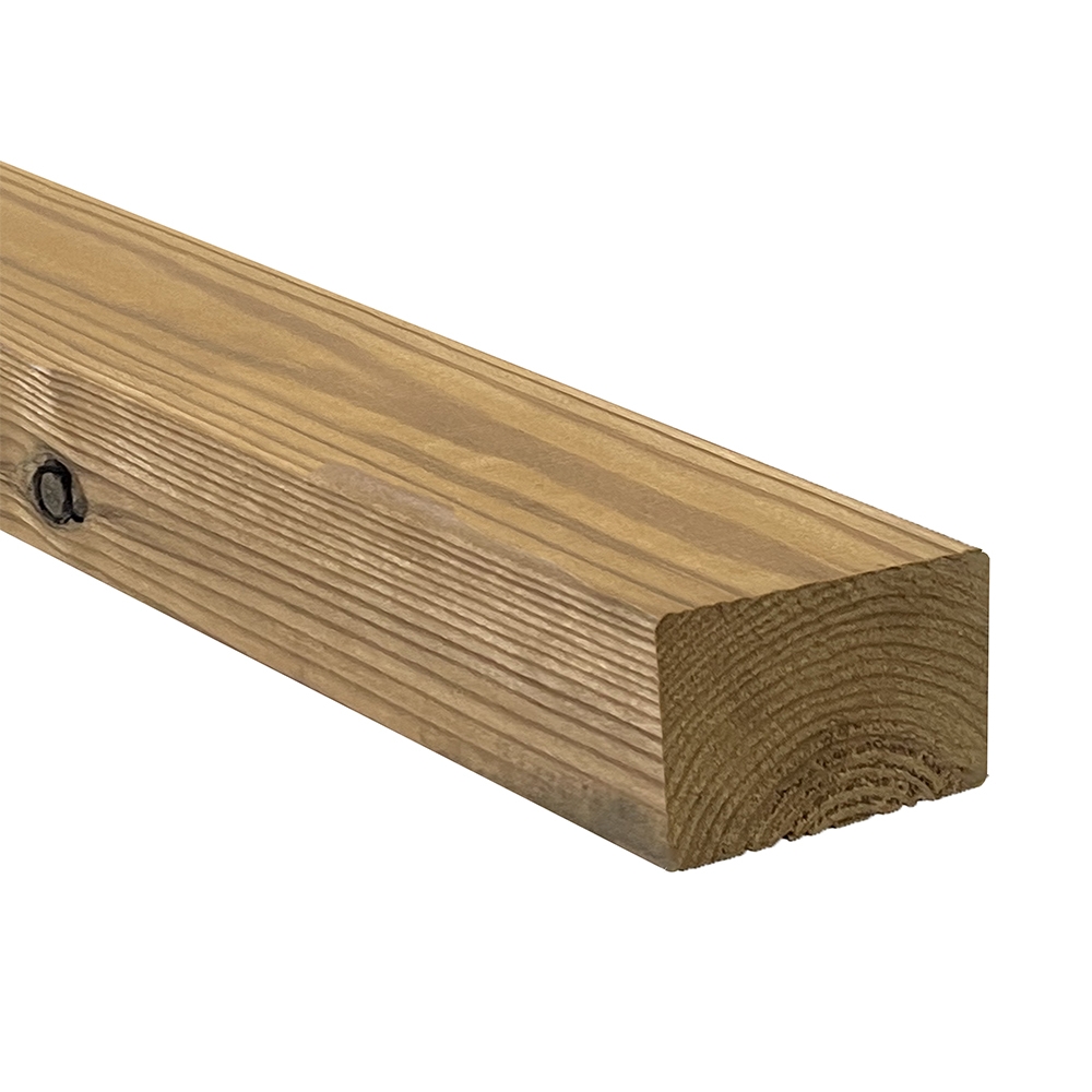 Thermowood onderbalk - 42 x 68 mm