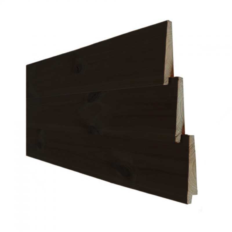 Thermowood Siding Black - 16,9 cm breed