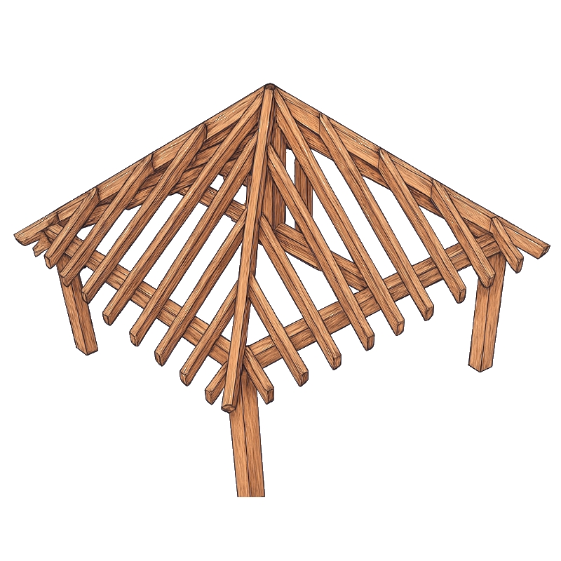 Douglas terrasoverkapping Troyes - 420 x 420 cm