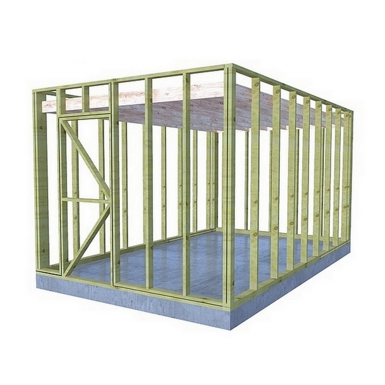 Vuren tuinhuis gebinte - 300 x 400 cm