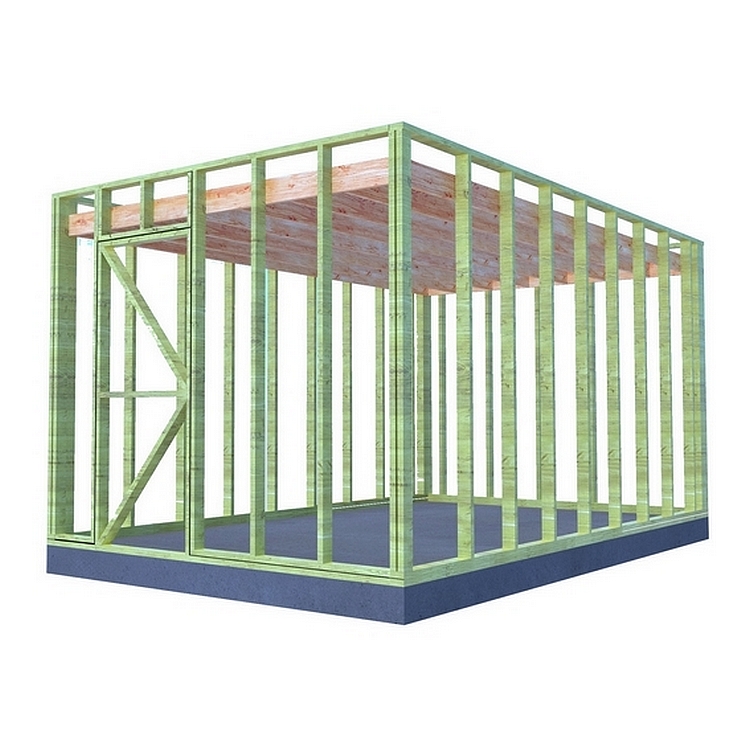 Vuren tuinhuis gebinte - 300 x 500 cm