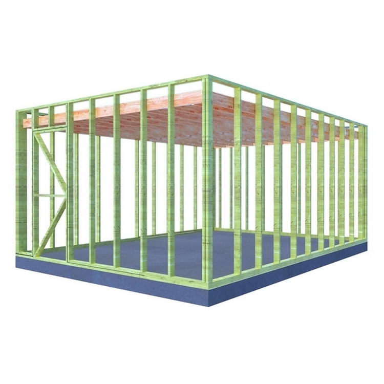 Vuren tuinhuis gebinte - 400 x 600 cm