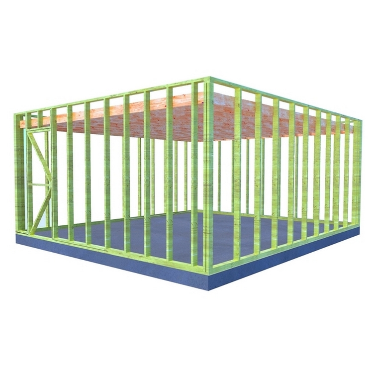 Vuren tuinhuis gebinte - 500 x 600 cm